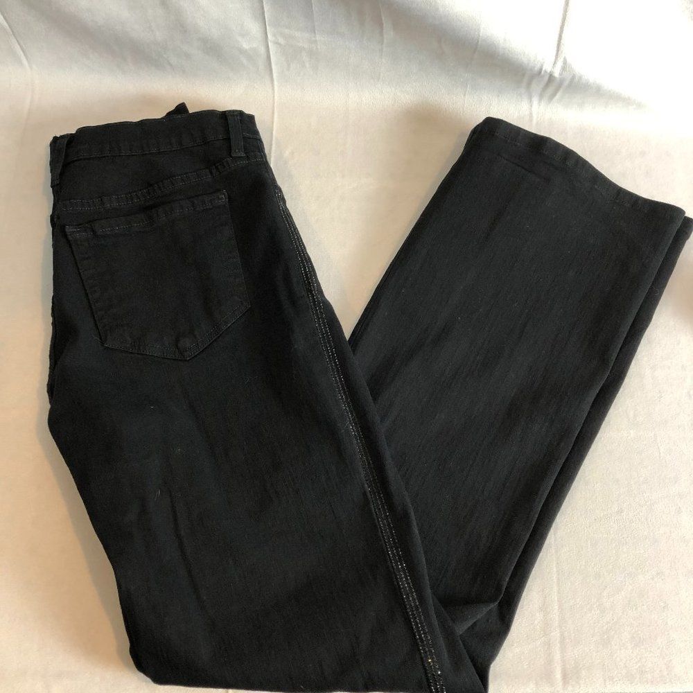 NYDJ Womens Size 4 Black Straight Leg Jeans    UB